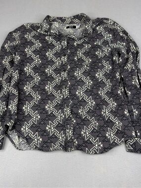 BDG Urban Outfitters Aztec Western Flannel Shirt Gray Cotton Women M